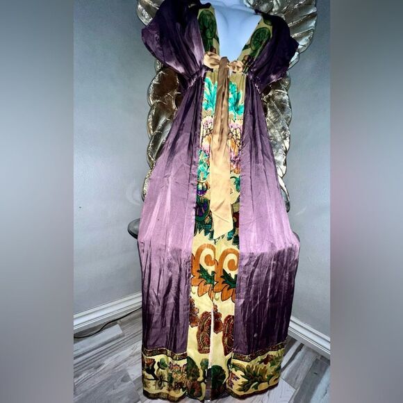 Rare Vintage Hale Bob, Silk purple bohemian Dress - Picture 5 of 16